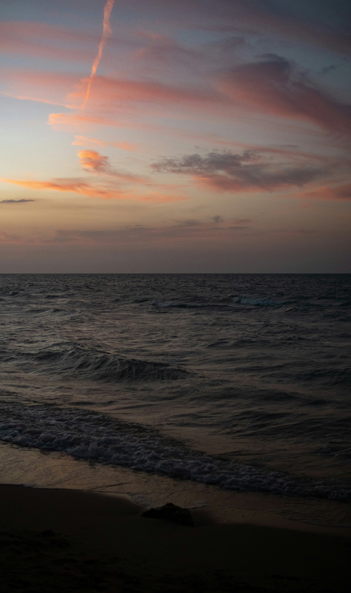Costa yucateca al atardecer
